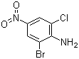 2-溴-6-氯-4-硝基苯胺分子结构 (CAS 99-29-6)