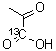 丙酮酸-1-13C分子结构 (CAS 99124-30-8)
