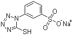 Sodium 3-(5-mercapto-1-tetrazolyl)benzene sulfonate molecular structure (CAS 99131-26-7)