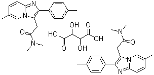 Zolpidem tartrate molecular structure (CAS 99294-93-6)
