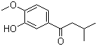 structure of CAS# 99783-85-4, 1-(3-Hydroxy-4-methoxyphenyl)-3-methyl-1-butanone