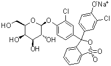 结构式 CAS# 99792-50-4, 氯酚红 beta-D-吡喃半乳糖苷