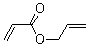 structure of CAS# 999-55-3, Allyl acrylate;Allyl alcohol acrylate; Allyl 2-propenoate; NSC 20945; Acrylic acid allyl ester; Allyl alcohol acrylate